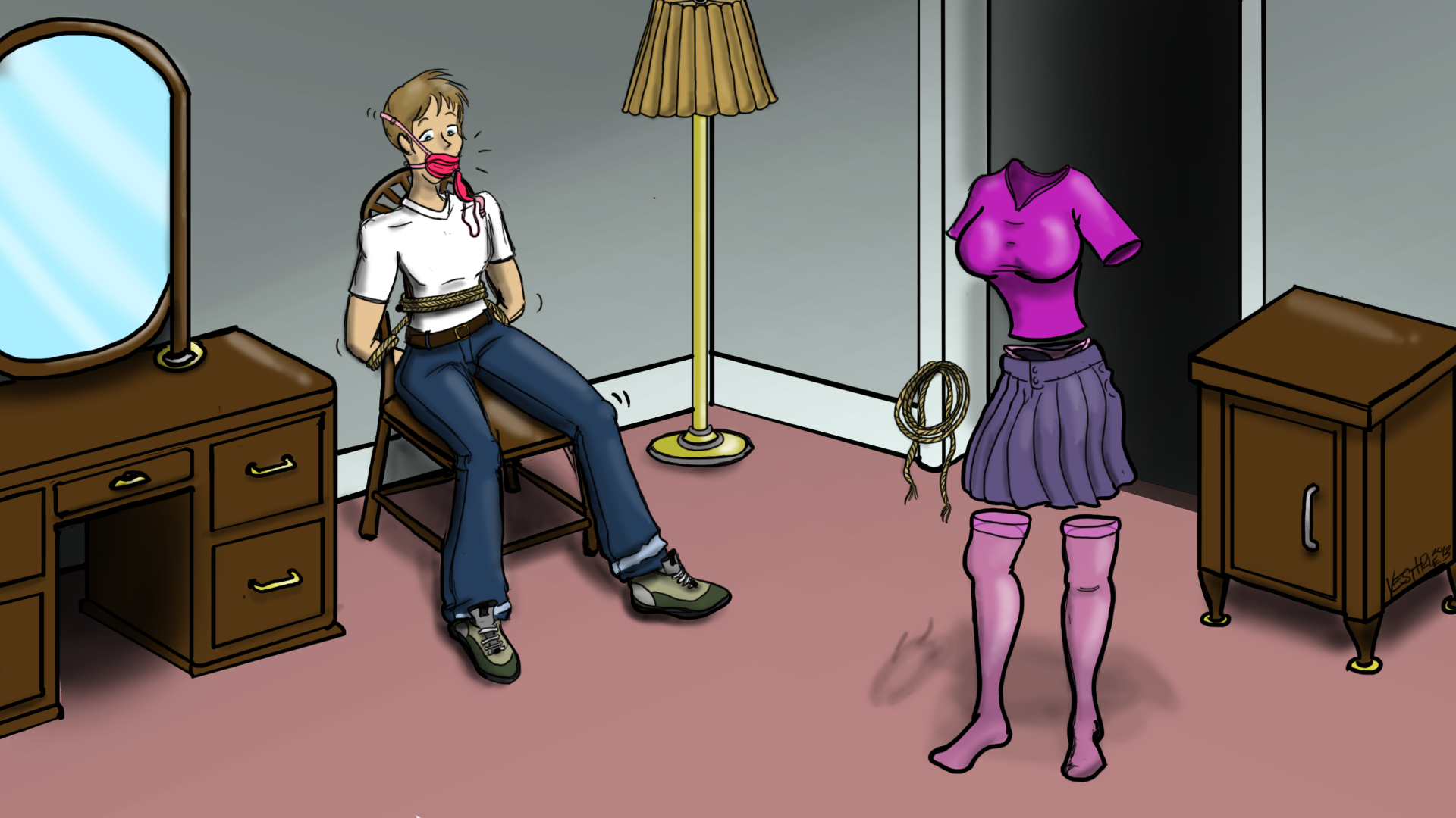 Tied Up, first commission ever ©Vestiphile 2012, 2019