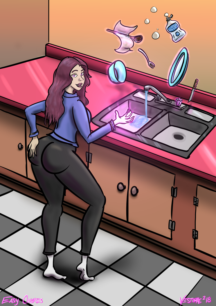 Doing the dishes ©Vestiphile 2018-19